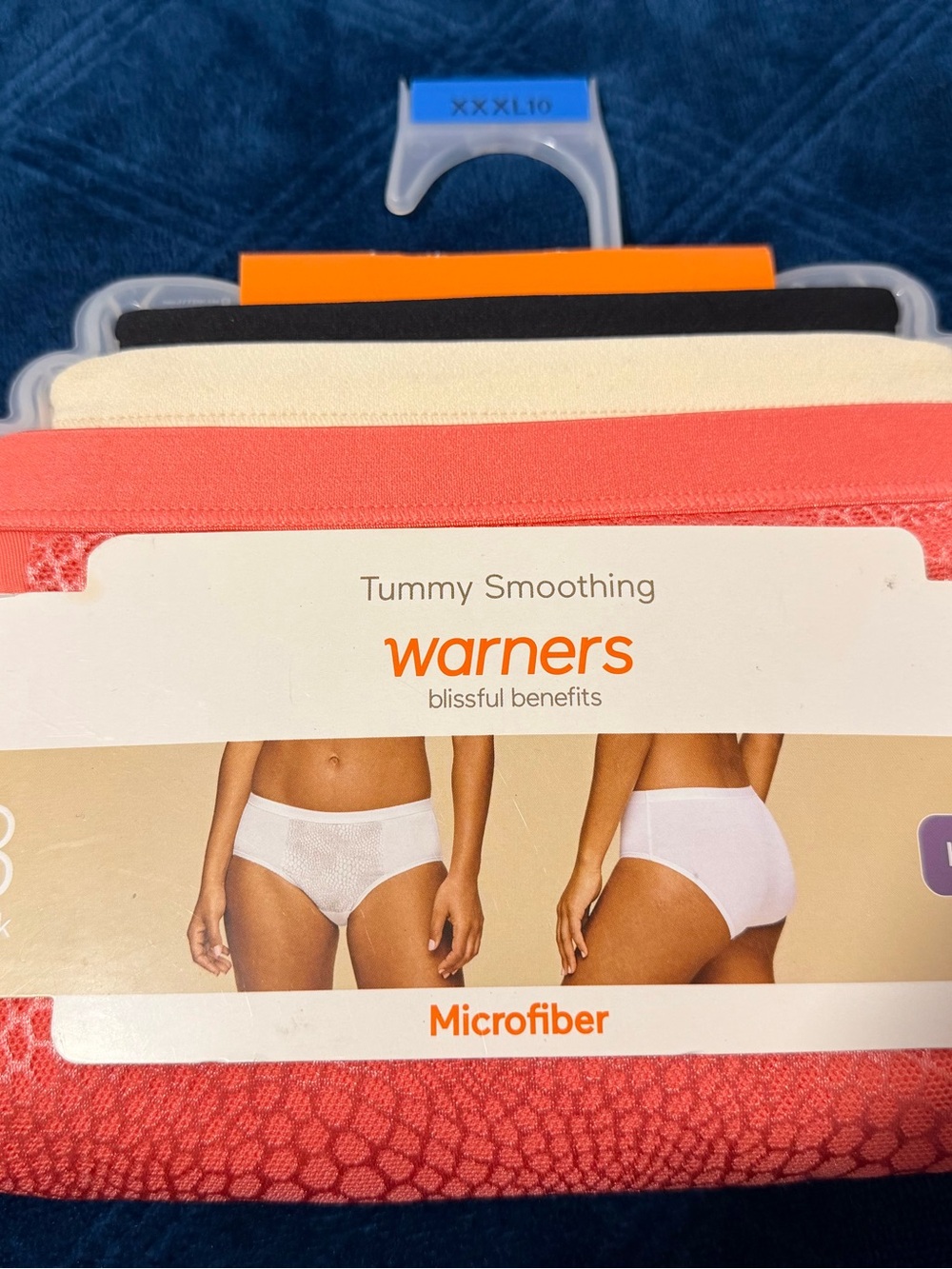 Warners Microfiber Tummy Smoothing- Coral, Black, Cream